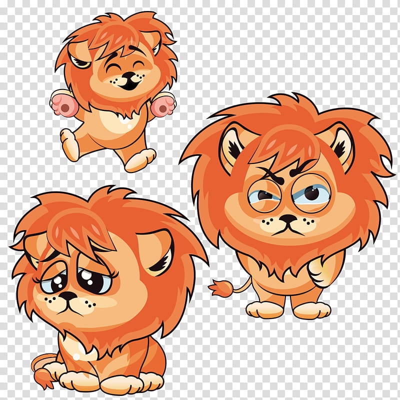 Cat, Lion, Tiger, Cartoon, Animation, Sadness, Love, Anger transparent background PNG clipart