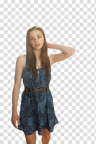 with Teen Wolf, woman with blue sleeveless dress transparent background PNG clipart