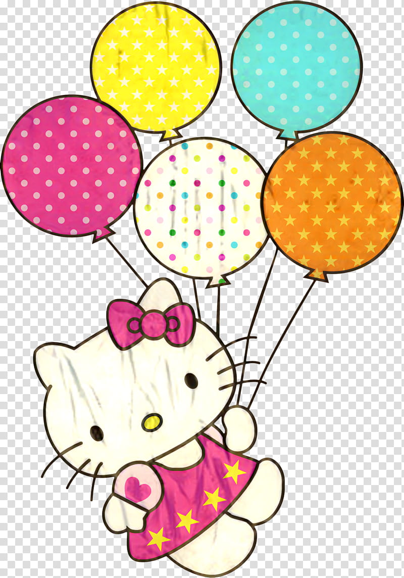 Hello Kitty Birthday, Balloon, Birthday
, Hello Kitty Balloon, Party, Sanrio, Greeting Note Cards transparent background PNG clipart