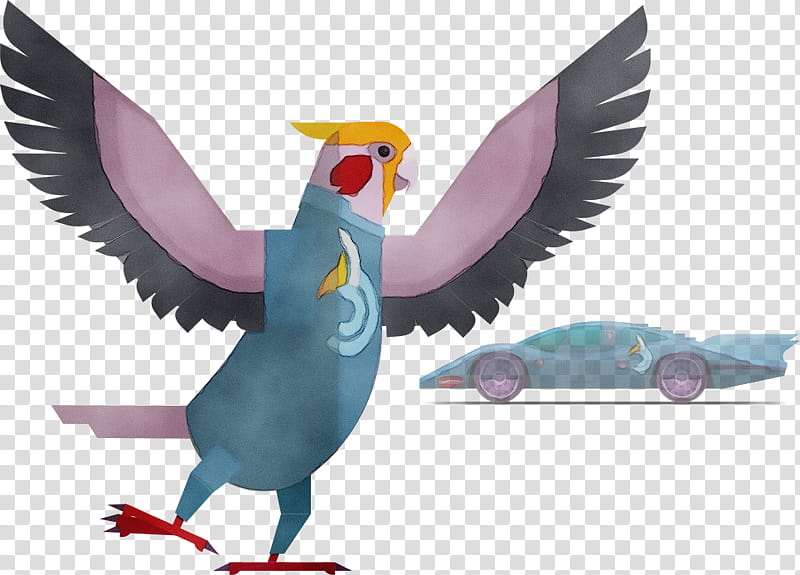 bird cartoon animation beak wing, Watercolor, Paint, Wet Ink, Cockatiel transparent background PNG clipart