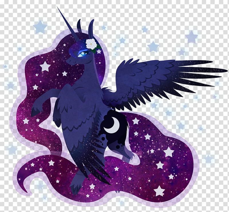 Moonflower, Princess Luna from My Little Pony character illustration transparent background PNG clipart