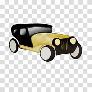 motor vehicle vintage car vehicle antique car yellow, Watercolor, Paint, Wet Ink, Classic Car, Automotive Design, Hot Rod transparent background PNG clipart thumbnail