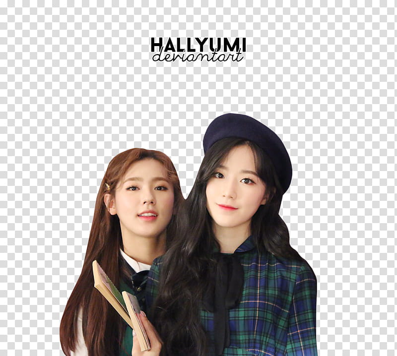 Miyeon and Shuhua, two women standing to each other transparent background PNG clipart