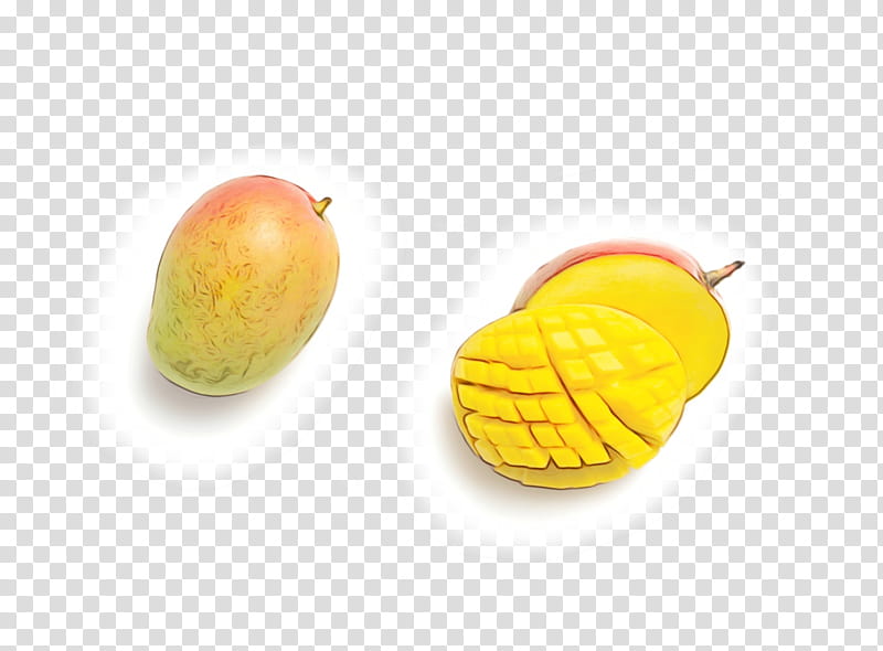 Mango, Watercolor, Paint, Wet Ink, Yellow, Fruit, Food, Plant transparent background PNG clipart