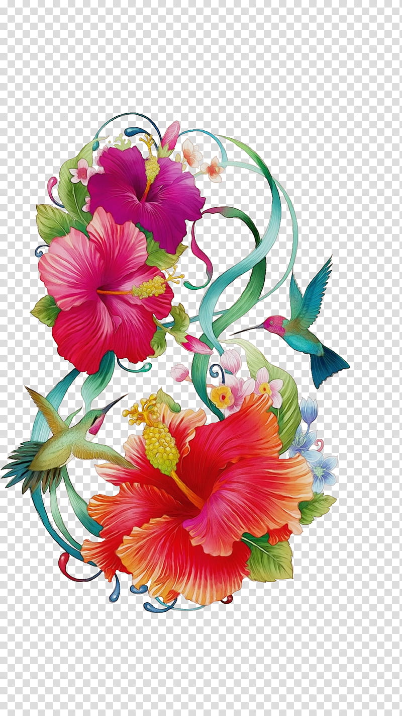 Bouquet Of Flowers Drawing, Watercolor, Paint, Wet Ink, Painting, Common Hibiscus, Watercolor Painting, Shoeblackplant transparent background PNG clipart