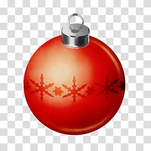 Christmas ornament, Watercolor, Paint, Wet Ink, Orange, Red, Christmas Decoration, Christmas Tree transparent background PNG clipart thumbnail