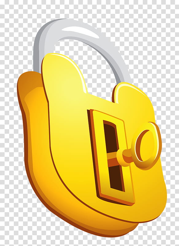 Padlock, Drawing, Lock And Key, Allwedd, Cartoon, cdr, Yellow, Symbol transparent background PNG clipart