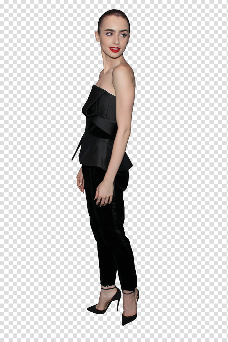 Lily Collins, NEVEROUTOFSTYLE () transparent background PNG clipart