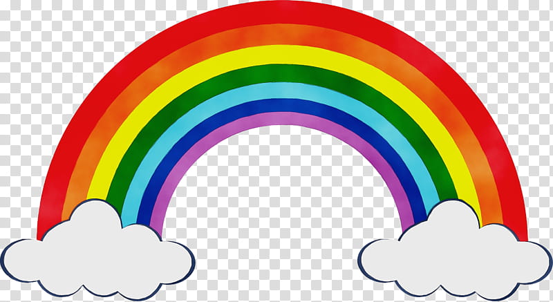 Cartoon Rainbow, Watercolor, Paint, Wet Ink, Web Design, Meteorological Phenomenon, Line, Circle transparent background PNG clipart