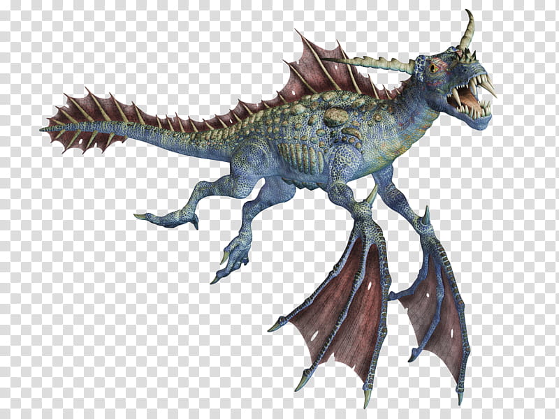 Water Dragon , blue and brown dragon character transparent background PNG clipart
