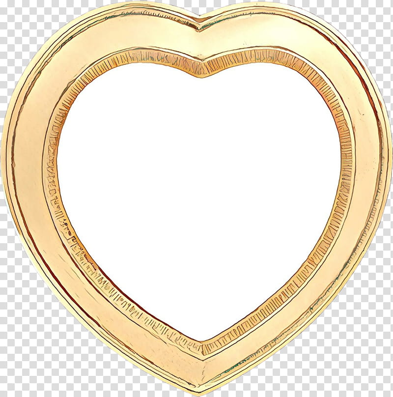 heart mirror brass metal transparent background PNG clipart