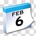 WinXP ICal, February  calendar illustration transparent background PNG clipart