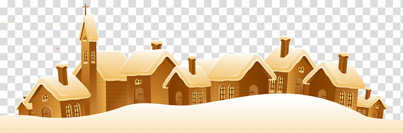 CHRISTMAS MEGA, snow covered houses illustration transparent background PNG clipart