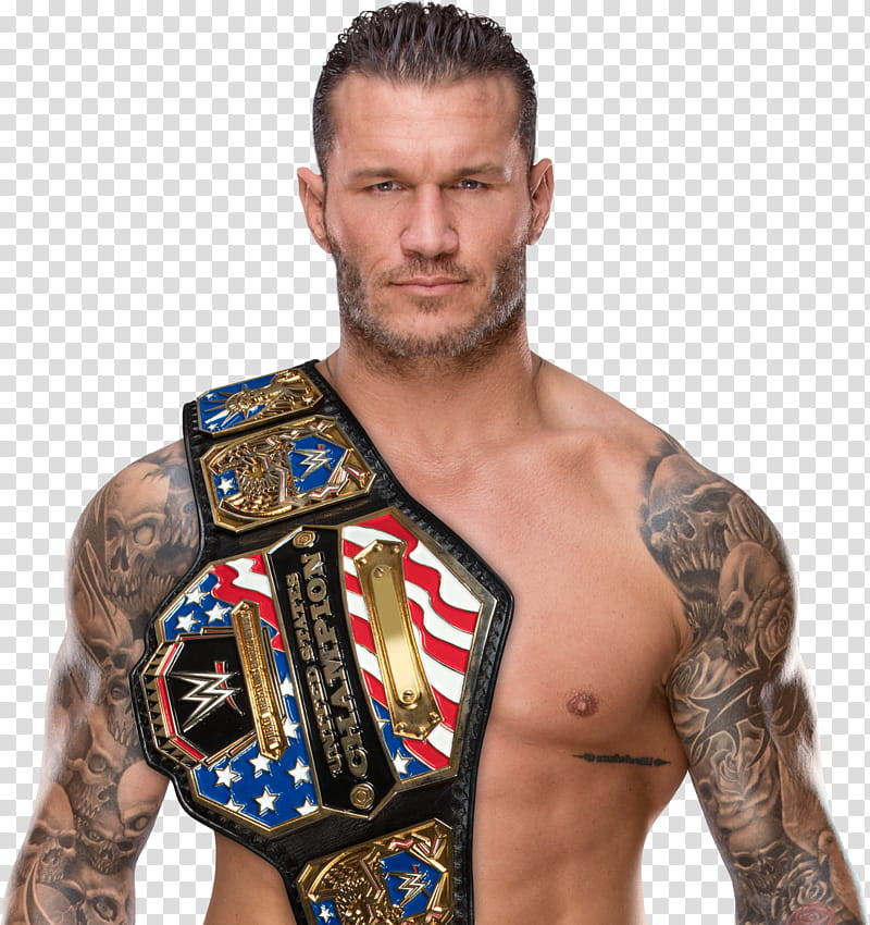 Randy Orton US Champion custom transparent background PNG clipart