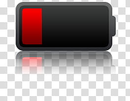 Theme Blue Touch pour iPhone, black and red low-battery icon transparent background PNG clipart