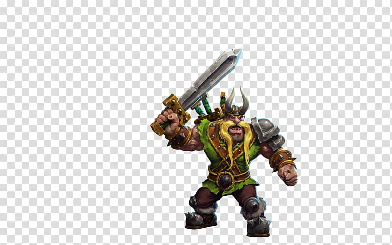 Baelog Heroes of the Storm, man holding sword transparent background PNG clipart