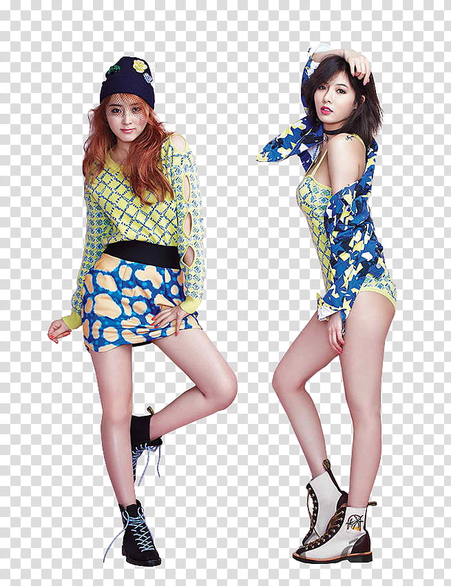 Minute Sohyun and HyunA transparent background PNG clipart
