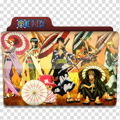 Windows TV Series Folders O P, One Piece anime folder art transparent background PNG clipart