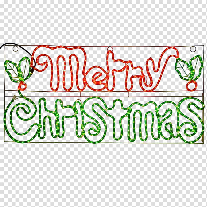 Xmas  Watchers, red and green Merry Christmas neon signage illustration transparent background PNG clipart