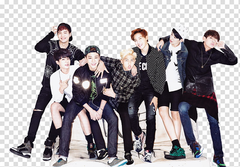 BTS, male group on focus transparent background PNG clipart