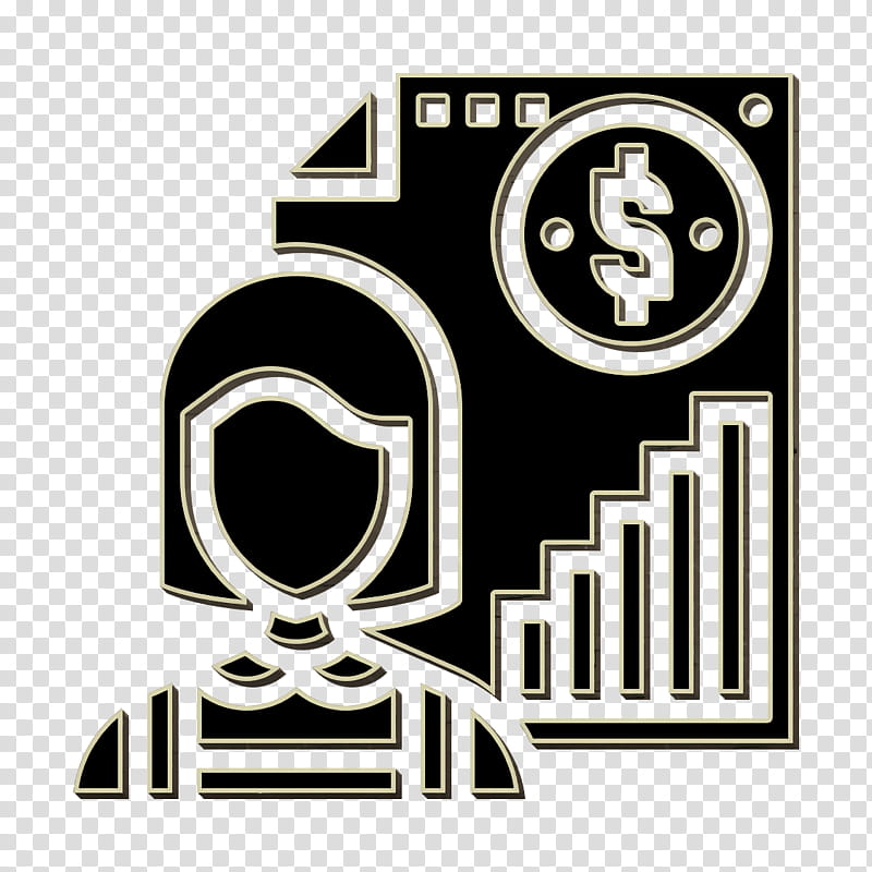 Accounting icon Individual icon Business and finance icon, Logo, Symbol, Rectangle, Blackandwhite transparent background PNG clipart