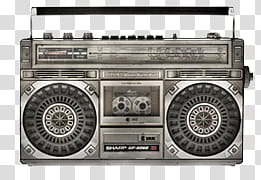 , gray boombox transparent background PNG clipart