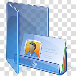 Blue Vista Icons Windows , Contacts, profile folder icon transparent background PNG clipart