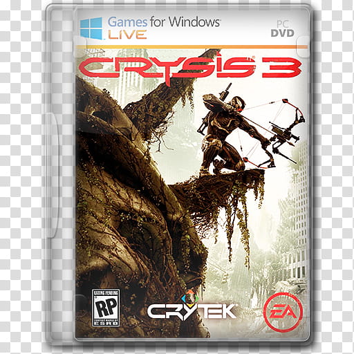 Icons Games ing DVD CASE NEW LOGO GFWL, crysis, Crysis  PC DVD case icon transparent background PNG clipart