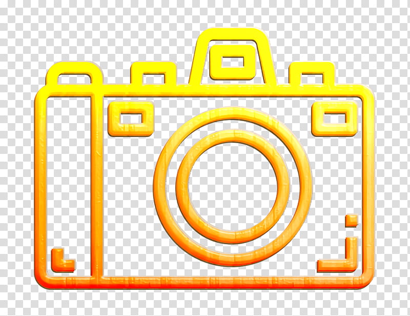 Camera icon Electronic Device icon, Yellow, Line, Circle, Rectangle, Symbol transparent background PNG clipart