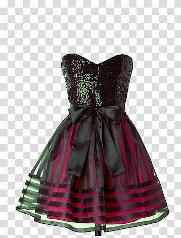 Vestidos Dress, black and red strapless dress transparent background PNG clipart