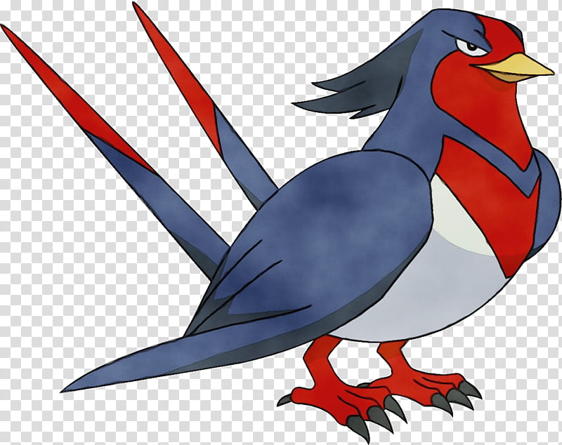 Ash Ketchum, Watercolor, Paint, Wet Ink, Swellow, Taillow, Video Games, Staraptor transparent background PNG clipart