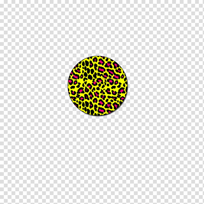 Circulos, round yellow and pink leopard print illustration transparent background PNG clipart