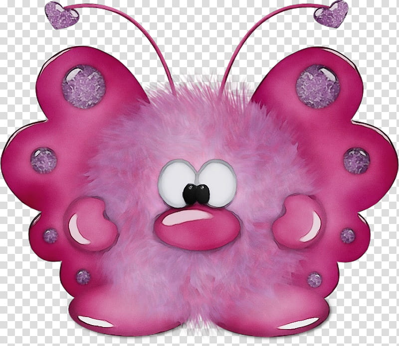 Teddy bear, Watercolor, Paint, Wet Ink, Pink, Nose, Head, Purple transparent background PNG clipart