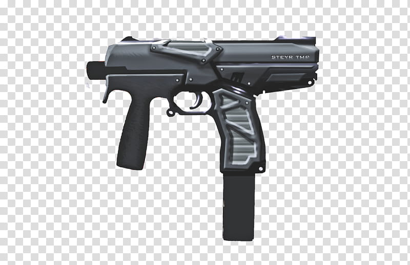 Shadowrun Steyr TMP Machine Pistol, black assault rifle illustration transparent background PNG clipart