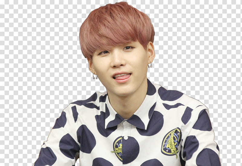 BTS SUGA, man tongue out transparent background PNG clipart