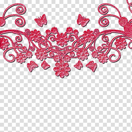 red floral art transparent background PNG clipart