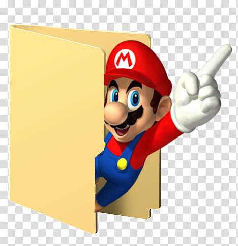 Mario Folder Icon, Super Mario folder icon illustration transparent background PNG clipart