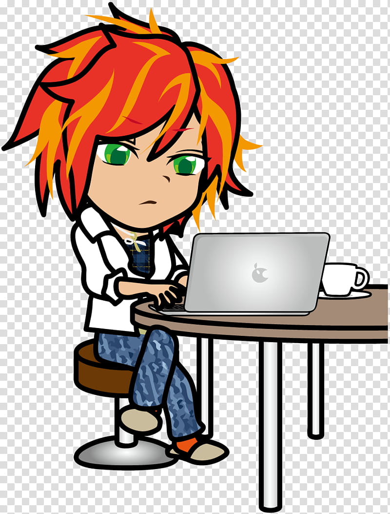Boy, Cafe, Coffee, Personal Computer, Text, Character, Cartoon, Hairdresser transparent background PNG clipart