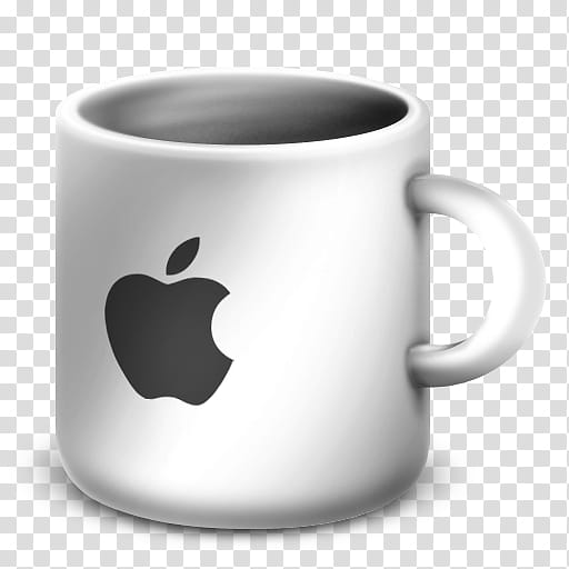 Apple Mug Icons and Extras, , white Apple brand ceramic mug transparent background PNG clipart