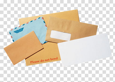 Mail Set with Trasparent BG, five letter envelopes transparent background PNG clipart