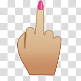 GHETTO EMOJIS, person's right middle finger transparent background PNG clipart