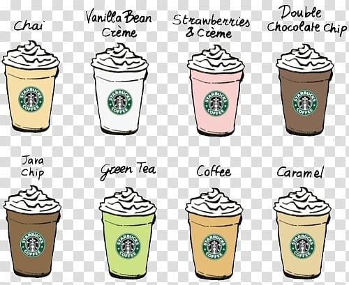 Illustrated, eight Starbucks tumbler illustration transparent background PNG clipart