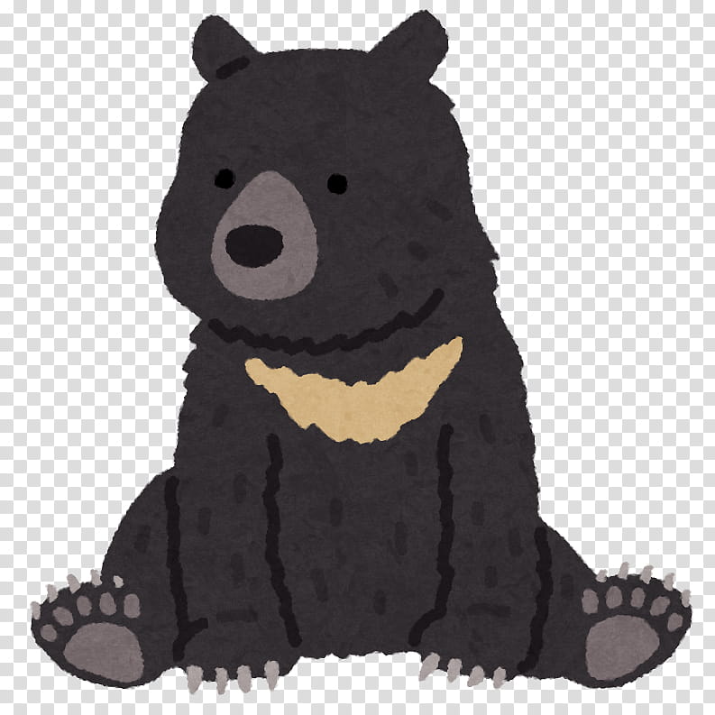 cute black bear cartoon