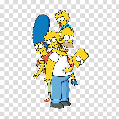 SIMPSONS, The Simpsons family illustration transparent background PNG clipart