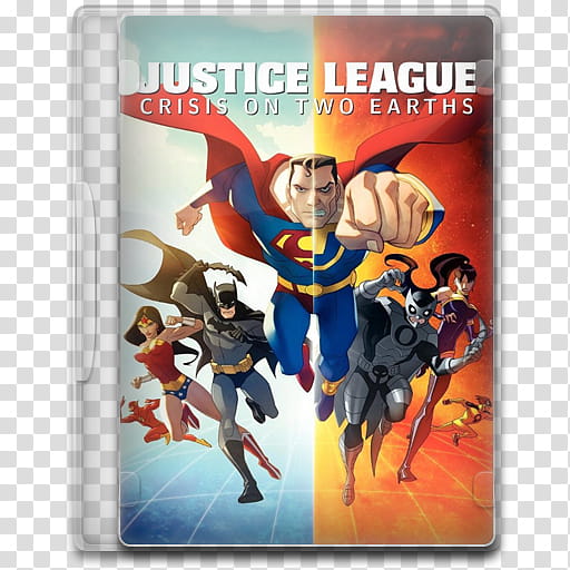 Movie Icon Mega , Justice League, Crisis on Two Earths, Justice League: Crisis on Two Earths movie case transparent background PNG clipart