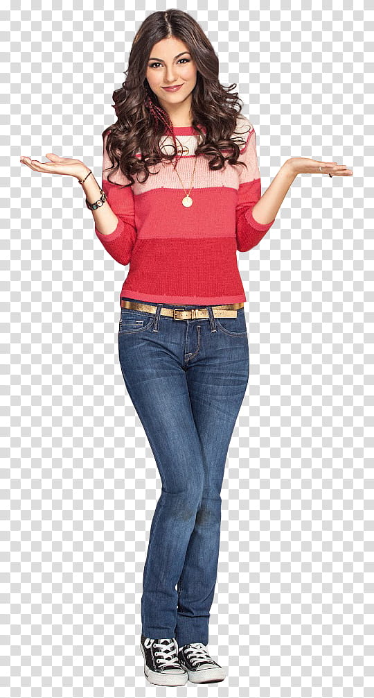 Mini de Recursos, woman wearing red shirt and blue denim jeans transparent background PNG clipart