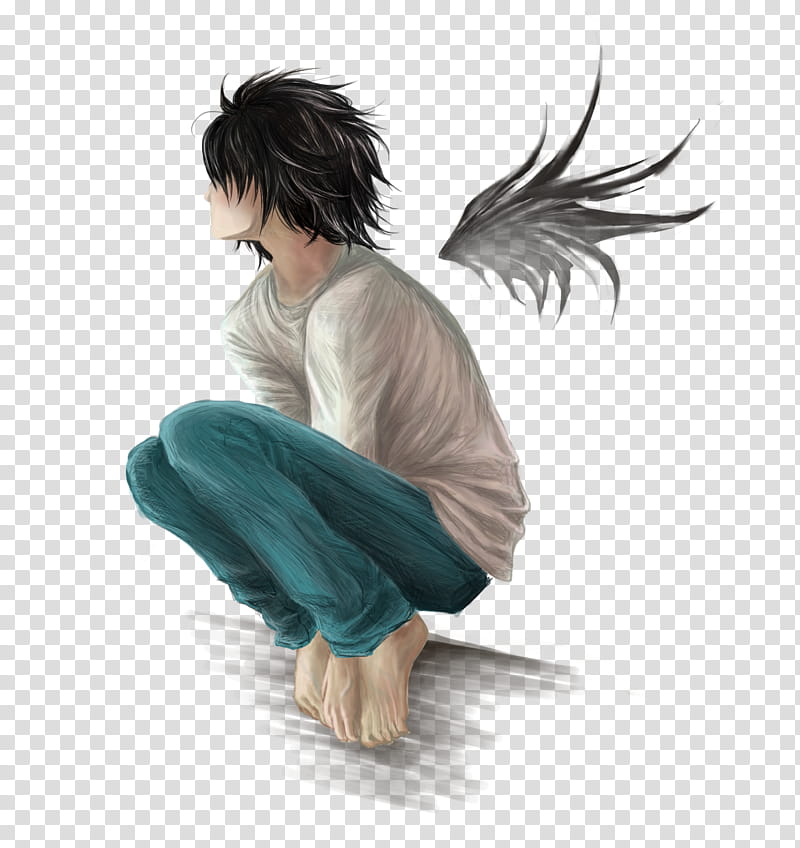 Birdy, black haired male anime character transparent background PNG clipart