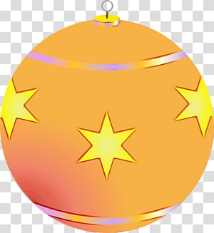 Christmas ornament, Watercolor, Paint, Wet Ink, Orange, Yellow, Holiday Ornament, Christmas Decoration transparent background PNG clipart thumbnail