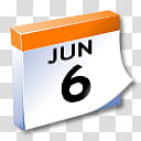WinXP ICal, calendar reads at jun  transparent background PNG clipart