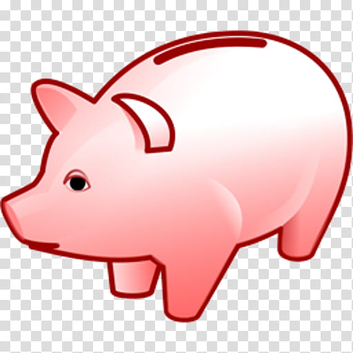 Piggy Bank, Bank Account, Coin, Snout, Red, Pink, Nose transparent background PNG clipart